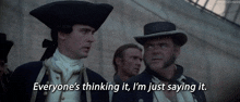 a man in a hat says everyone 's thinking it and i 'm just saying it