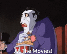 The Joker Eating Popcorn GIF - The Joker Eating Popcorn Joker GIFs