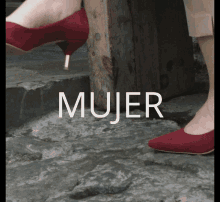 mujer woman heels red shoes