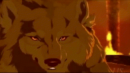 anime orange wolf