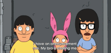 Announcements GIF - Animated Bobs Burgers Tina GIFs