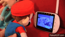 L Mario Looking At The Monitor GIF - L Mario Looking At The Monitor GIFs