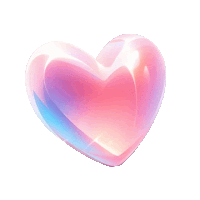 a pink and blue heart on a white background .