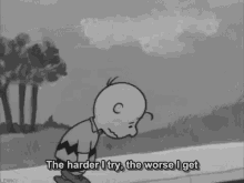 Charlie Brown The Harder I Try The Worst I Get GIF - Charlie Brown The Harder I Try The Worst I Get Failed GIFs
