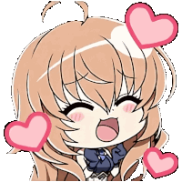 a drawing of a girl with hearts around her