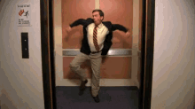 When I Get The Elevator To Myself At Work I Be Like... GIF - The Office Andy Dance GIFs