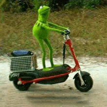 Kerm Scooter Kermit GIF