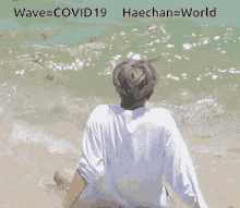 coronavirus meme haechan beach wave