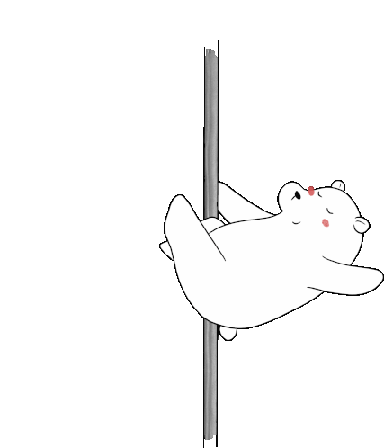 Pole Dance Polar Bear Sticker - Pole Dance Polar Bear Polar Stickers