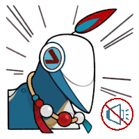 a cartoon drawing of a robot with a red circle around it that says no sound