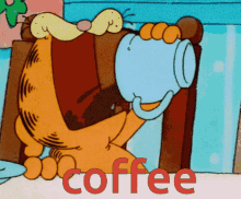 Coffee Garfield GIF - Coffee Garfield Drink GIFs