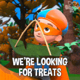 We'Re Looking For Treats Blippi GIF - We'Re Looking For Treats Blippi Blippi Wonders - Educational Cartoons For Kids GIFs