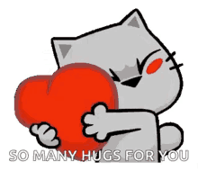 cats heart hug animated