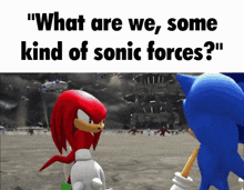 Sonic Forces What Are We Some Kind Of GIF - Sonic Forces What Are We Some Kind Of Knuckles GIFs