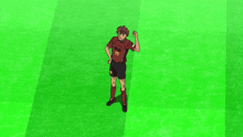 a soccer player with the number 19 on the back of his shirt