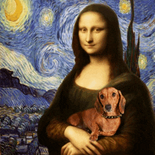 Mona Lisa Dachshund GIF - Mona Lisa Dachshund Mona Lisa GIFs