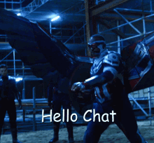 Captain America Hello Chat Falcon GIF - Captain America Hello Chat Falcon GIFs