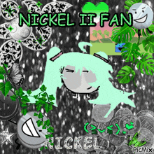 a picture of nickel ii fan with a cartoon character