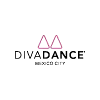 the logo for divadance mexico city is a pink and black logo with triangles .