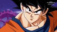 a close up of a cartoon character called goku