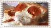 a close up of a pepperoni pizza with cheese on it