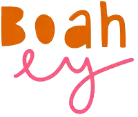 a logo that says boah ey on it