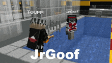 a screenshot of a minecraft game with the name jrgoof