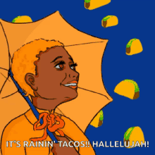 Taco Day Umbrella GIF - Taco Day Umbrella Raining GIFs