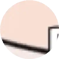 a close up of a pink circle with a black border and a white rectangle in the middle .