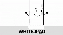 a cartoon drawing of a door with a sad face and arms