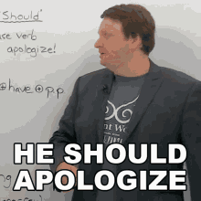 he should apologize alex engvid he must apologize he should say sorry