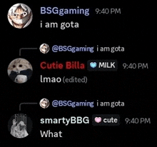 a group of people are talking to each other on a black screen .