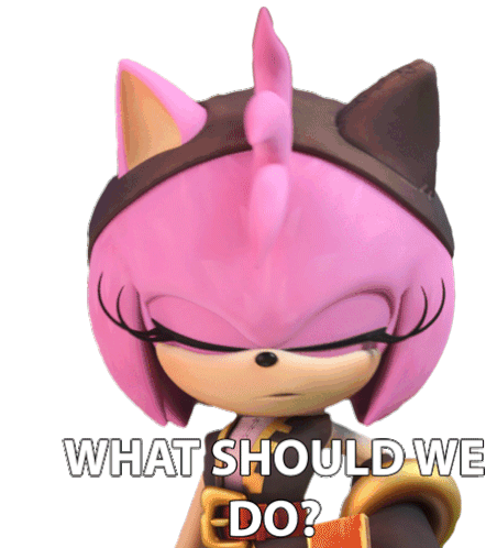 What Should We Do Amy Rose Sticker - What Should We Do Amy Rose Sonic Prime Stickers