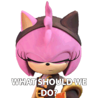 What Should We Do Amy Rose Sticker - What Should We Do Amy Rose Sonic Prime Stickers