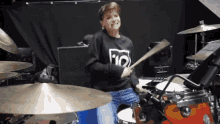 Alessandra Amoroso Drumming GIF - Alessandra Amoroso Drumming Smash GIFs