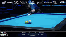 a pool table sponsored by jb cases and predator