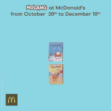 tarjetas molang en mcdonalds promocion coleccion colecciona las tarjetas