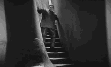 down the stairs the monster son of frankenstein boris karloff on my way