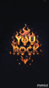 a sign that says " you rock gen pass no ree "