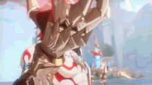 a close up of a person 's arm in a video game with a blurred background