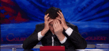 10) You’re Never Too Old To Be Embarrassed GIF - Embarrassed Stephen Colbert Covering GIFs