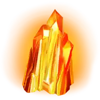 a painting of a yellow and orange crystal
