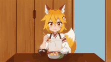 Hungry Anime GIF - Hungry Anime The Helpful Fox Senko San GIFs