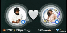 a picture of a man and a woman with the name romanleo