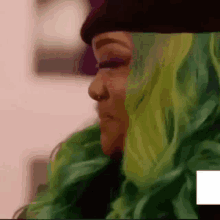 Laughing Green Wig GIF - Laughing Green Wig Plsss GIFs