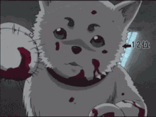 銀魂　ぎんたま　定春　さだはる　血 GIF - Gintama Sadaharu Blood GIFs
