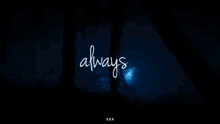 the word always that is on a dark blue background