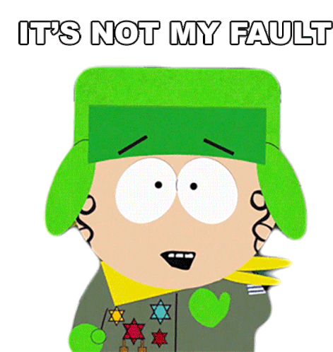 Its Not My Fault Kyle Broflovski Sticker - Its Not My Fault Kyle Broflovski South Park Stickers