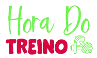 a sign that says hora do treino on it