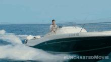 Driving A Boat Nathan Drake GIF - Driving A Boat Nathan Drake Tom Holland GIFs